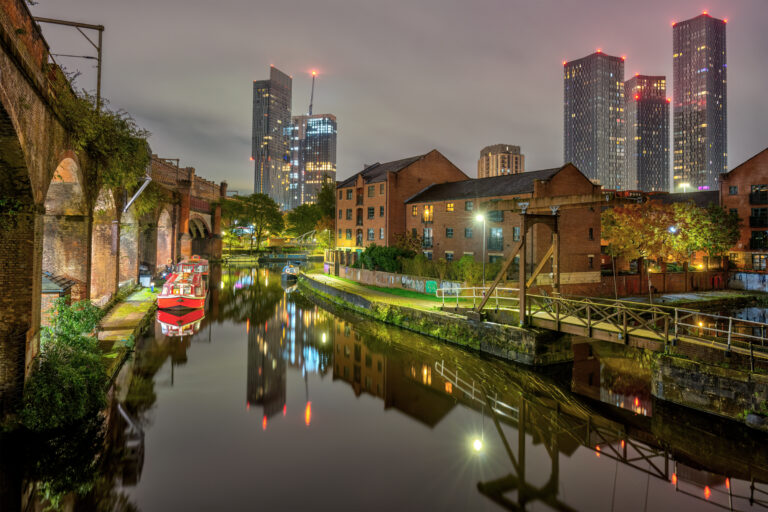 Castlefield, Manchester at dusk