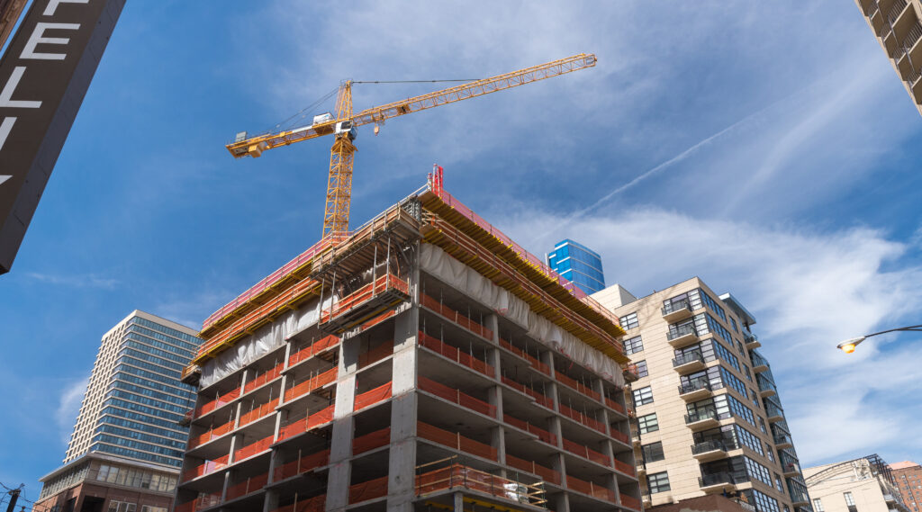 Mixed-use development under construction